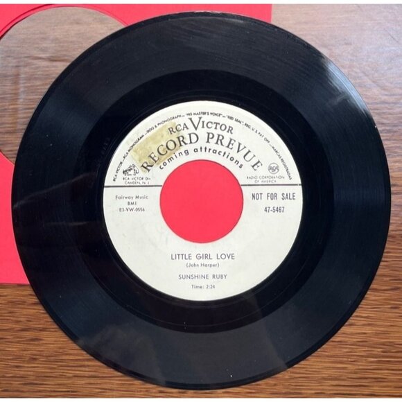 Sunshine Ruby Little Girl Love / Too Old For Toys 45 Vinyl 50s Country Promo - Picture 6 of 6